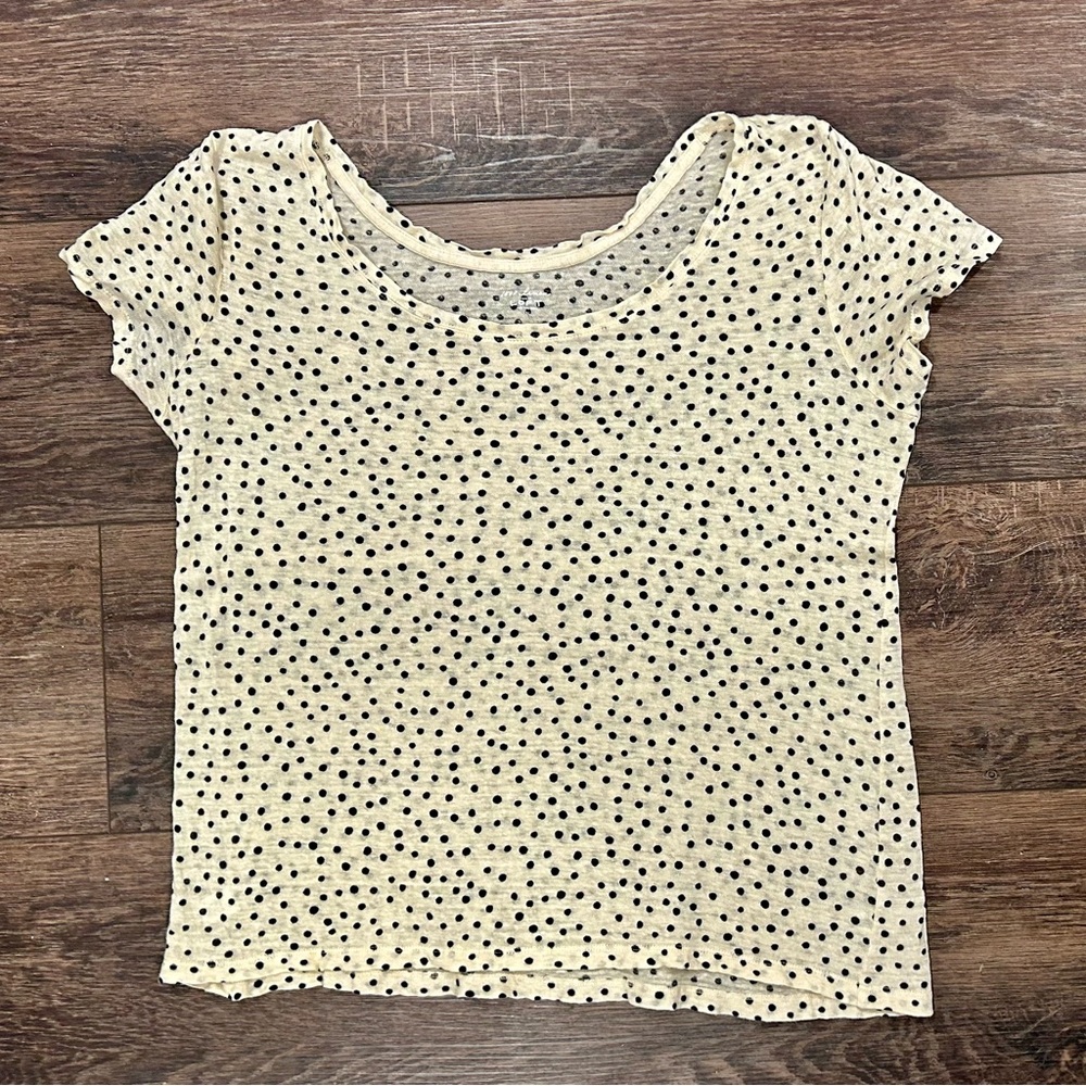 🦋 LOFT 100% linen polka dot shirt, size XL
